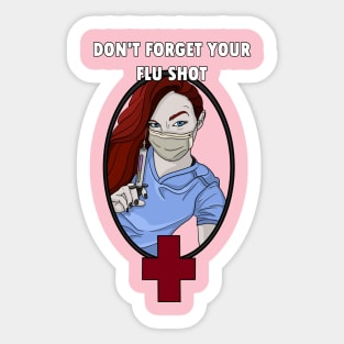 Don't forget your flu shot Sticker